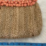 Shiraleah  Aubrey Woven Straw PomPom Clutch NEW Photo 3