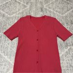 Dazy Short Sleeved Pink Ribbed Button Front Cardigan Top Size Large 90's Y2K Size M Photo 4