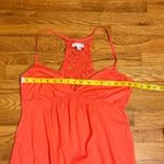 American Eagle Outfitters Women Large Coral Eyelet Ruffle Racerback V neck Dress Photo 1
