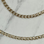 Gold Tone Flat Curb Chain Purse Strap 48" Crossbody Bag Replacement ✨ Photo 3