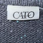 Cato Cardigan Sweater Womens Small Black Speckled Knit Button Front Photo 4