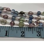 Vintage PASTEL PINK, BLUE, GREEN LUCITE FACETED BEAD NECKLACE Frosty 42" Long Photo 10
