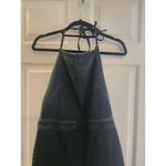 Free People  Overalls Women Size 12 Dark-wash Denim Halterall Overall Side Zip Photo 1