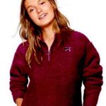 Victoria's Secret Victoria Secret PINK Maroon Sherpa Pullover Photo 1