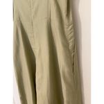 Club Monaco  4 Midi Length Wide Leg Green Jumpsuit Pistachio EUC Linen Cotton Photo 10