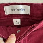 Calvin Klein Jeans  Red/Burgundy Skinny Ankle Pants, Size 8 Photo 7