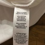 Chico's Chico’s White Beach Summer Short Sleeve Tee Shirt Size XL (3) Photo 6