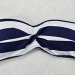 Mossimo Blue Stripe Bandeau Padded Sports Beach Bikini Bralette Swim Top S Small Photo 0