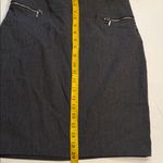 Joe B  Charcoal Pencil Skirt with Silver Zippers Photo 5