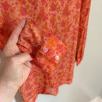 Lovers + Friends  Floral Mesh Shirt Dress Sheer Ruched Festival Mini M Revolve Photo 6