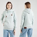 Naketano  Darth Cowl Neck Hooded Sweatshirt Longsleeve in Light Green Mint M Photo 0