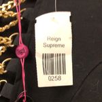 Cupcake Mafia black stretchy bodysuit w/ gold chain women’s size L Reign Supreme Size L Photo 3