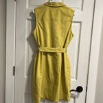 Sharagano  Yellow Sleeveless Belted Zip Up Dress with Functional Pockets Size 14 Photo 3