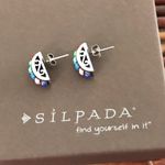 Silpada  Sterling Silver Post Earrings Colorful stones Photo 5