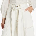Farm Rio Belted Wide-Leg Twill Pants M Photo 7