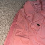 XCVI Wearables Raw Edge Poplin Lightweight Safari Jacket Bellini Pink Small Photo 5