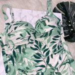 None Green tropical one piece swimsuit padded Photo 0