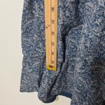 Ralph Lauren  Floral Paisley Midi Dress Size Large Blue Cotton Ruffle Photo 7