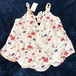 Sienna Sky  Red and White Backless Tie Front Camisole Photo 2