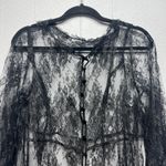 Women's Gothcore Whimsygoth Mystical Emo Babydoll Relaxed Black Lace Top Medium Photo 1