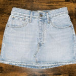 Abercrombie & Fitch The 90s Mini Low Rise Light Blue Mini Denim Skirt Size 24/00 Photo 0