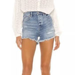 We The Free Free People  Curvy Vintage High Rise Distressed Denim Shorts Size 28‎ Photo 0