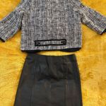 H&M LEVEL UP 2 piece outfit! Talbots Tweed short jacket with  skirt Photo 4