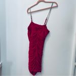 Forever 21 NWT Rhinestone Ruched Mini Dress sz Large shocking pink Photo 35