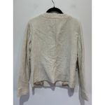 Banana Republic blazer size 4 cream gold round neck gold buttons festive holiday Photo 2