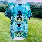 Vince Camuto  Colorful Blouse Desert Horizons Malibu Blue Photo 2