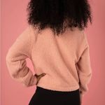 DYI  Tranquil 1/2 Zip Fuzzy Fleece‎ Pullover in Blush Photo 2