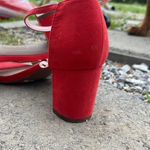 Anne Klein Ak Iflex Red Suede Heels Like New Photo 7
