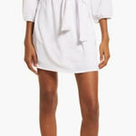 Fraiche By J Womens Surplice 3/4 Sleeve Tie Front‎ Mini Dress White Medium NWT Photo 0