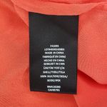 Marchesa Voyage Silk Button Yoke Long Sleeve Button Front Top Orange Coral 2 Photo 4