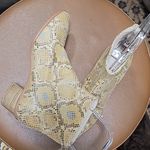 Anthropologie New Snake Print Ankle Heel Booties Photo 1