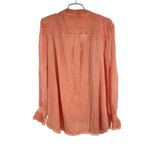 Soft Surroundings  Peach button up sheer eyelet lace 2pc set top L casual office Photo 1
