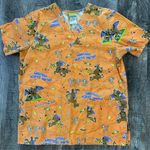 Scooby Doo Scrub Top Halloween Orange Small S Photo 0