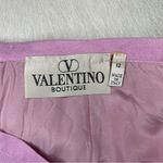 VALENTINO vintage pink 100% silk beaded fringe pencil skirt women's size 12 Photo 5
