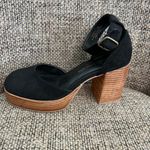 House‎ of Harlow Tanner Heeled Sandal Size 7 1/2 EUC Platform Black Photo 6