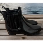 Jolie Kada Size 10 Water Proof Rain Boots Ankle Black Bootie Photo 2