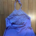 Vintage Lavender Cottagecore Halter Maxi Dress and Shrug Purple Size M Photo 4