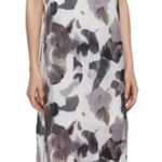 Helmut Lang  Crypsis Watercolor Strapless Silk Midi‎ Cocktail Dress Womens 6 Photo 0