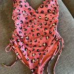 Red Carter Used  Leopard Print One-piece Swimsuit Photo 1