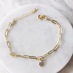 Handmade Friendship Bracelets Set/ Love Heart/ Charm Bracelet Photo 2