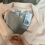 Forever 21 Forever Sheer Button Up Shirt Womens Size Medium Pink Sleeveless Flowy Photo 6