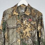 Under Armour Women M Realtree Xtra Camo Shirt Fitted Pocket Button Front Photo 2