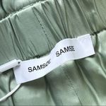 Samsoe Samsoe Ember Vineyard Green Textured Tie Paperbag Waist Shorts Size Small Photo 8