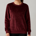 Gaiam ‎ Velour Pullover Sweatshirt Women's M Burgundy Long Sleeve NWT Photo 0
