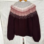 Abercrombie & Fitch Burgundy Knit Mock Neck Pullover Sweater Photo 5