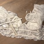 For Love & Lemons NWT Lorena Lace Puff Sleeve Crop Top Photo 13